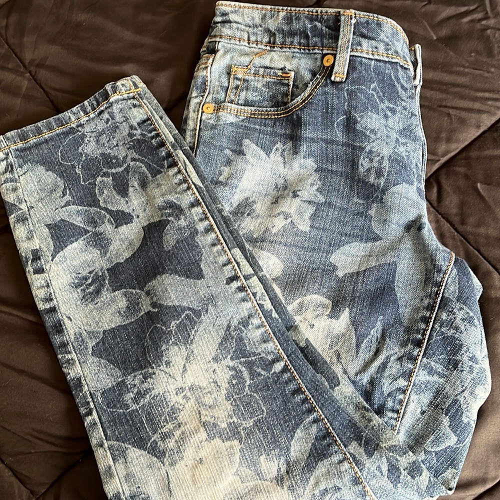 Skinny Crop Jeans Floral print